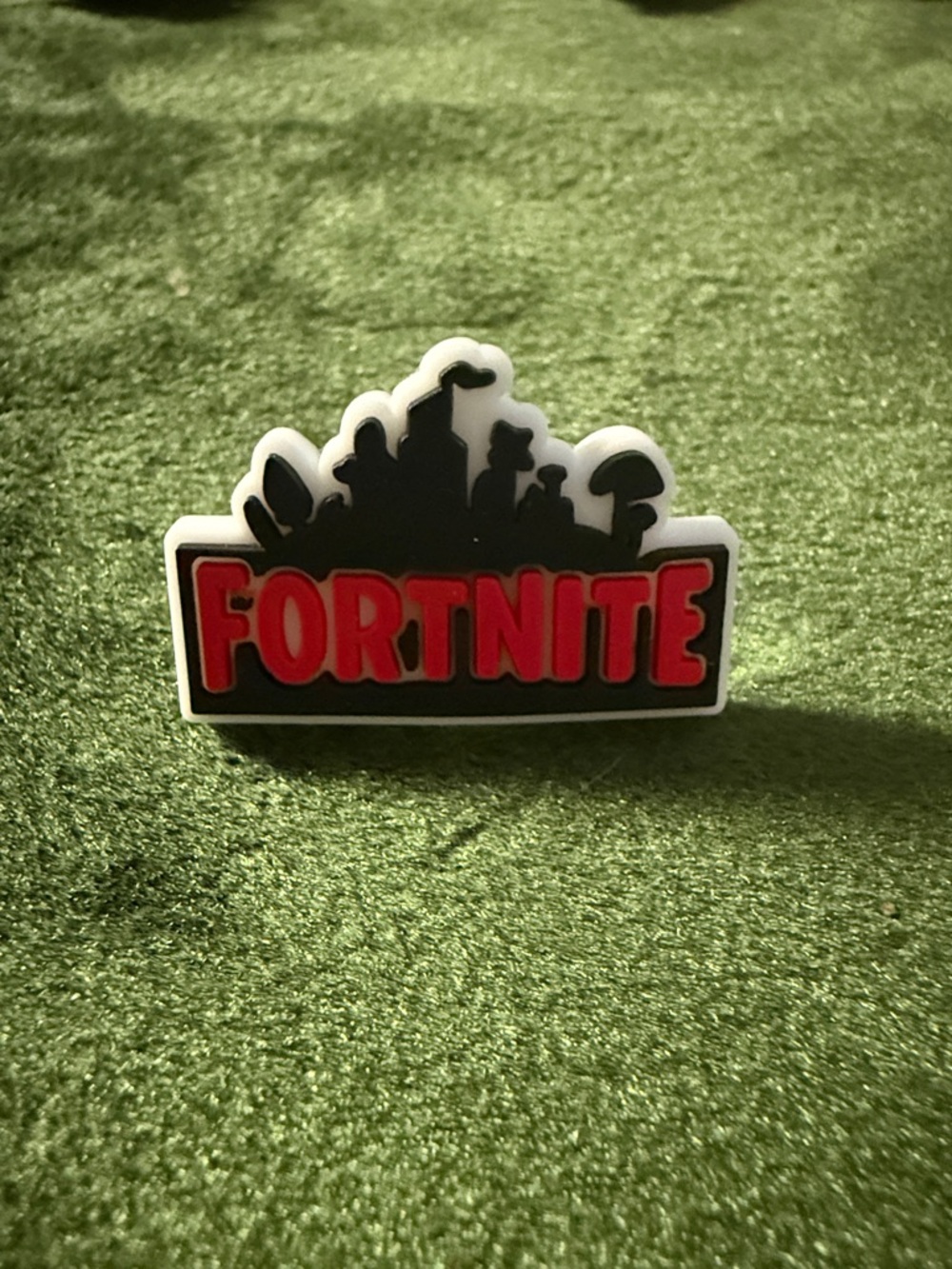 Fortnite Shoe charm, Black, Red & White